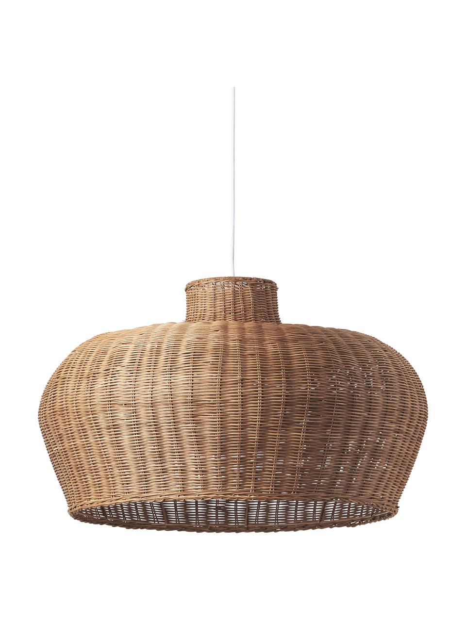 Grote hanglamp Krisa van rotan, Metaal, rotan, Bruin, B 70 x H 150 cm