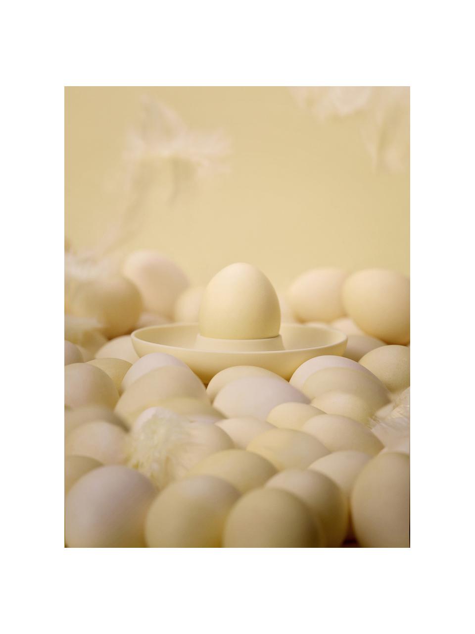 Soportes de huevo Henk, 4 uds., Amarillo claro, Ø 11 cm