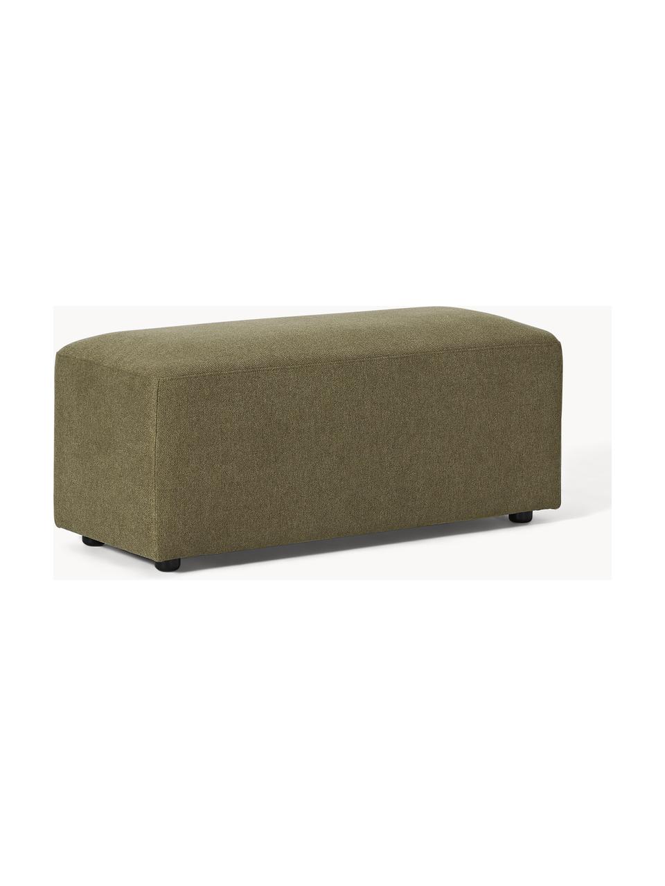 Hocker Melva, B 99 x T 42 cm, Bezug: 100 % Polyester Der strap, Gestell: Massives Kiefern- und Fic, Füße: Kunststoff Dieses Produkt, Webstoff Olivgrün, B 99 x T 42 cm