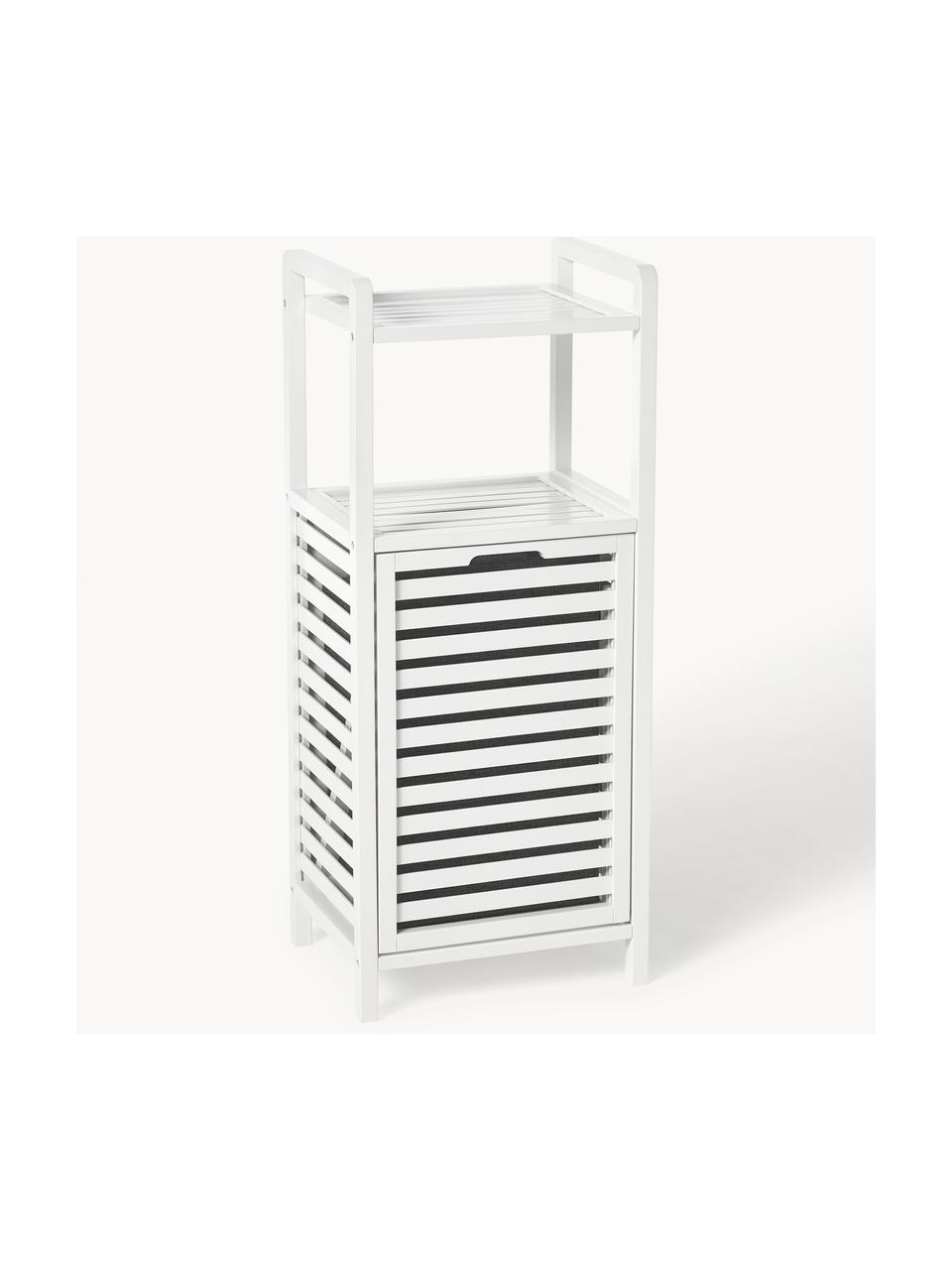 Meuble de salle de bain avec panier à linge Kit, Blanc, larg. 40 x haut. 95 cm