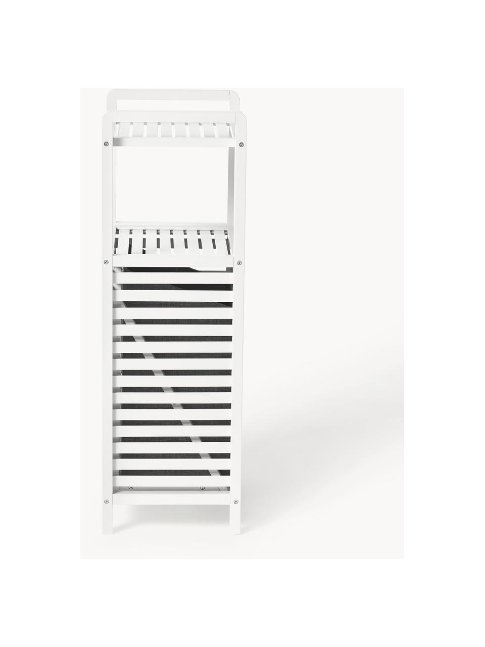 Meuble de salle de bain avec panier à linge Kit, Blanc, larg. 40 x haut. 95 cm