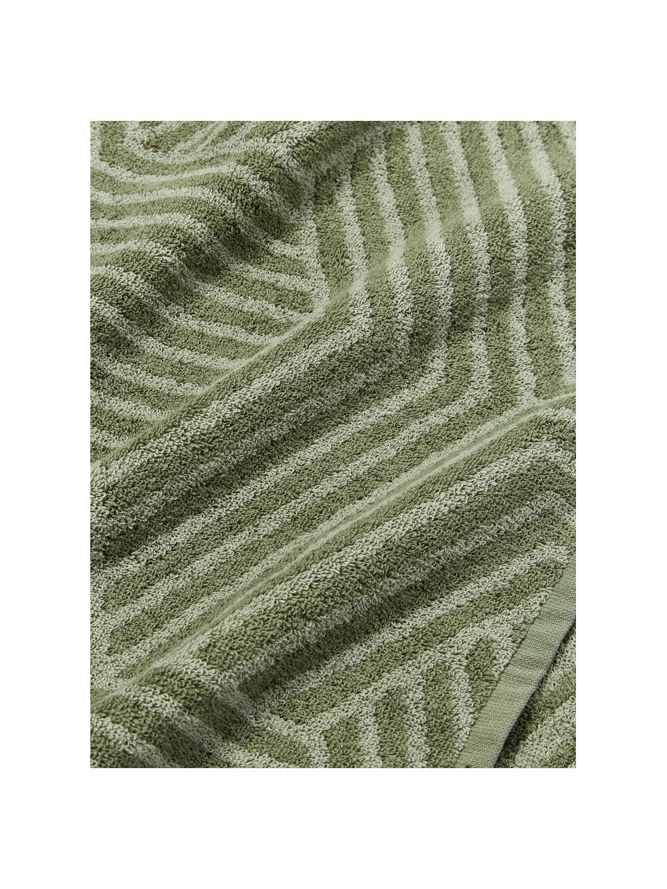 Lot de serviettes de bain Fatu, tailles variées, 100 % coton
Grammage intermédiaire, 470 g/m²

Le matériau est certifié STANDARD 100 OEKO-TEX®, 3883CIT, CITEVE, Vert olive, Lot de différentes tailles (serviette invité, serviette de toilette et drap de b