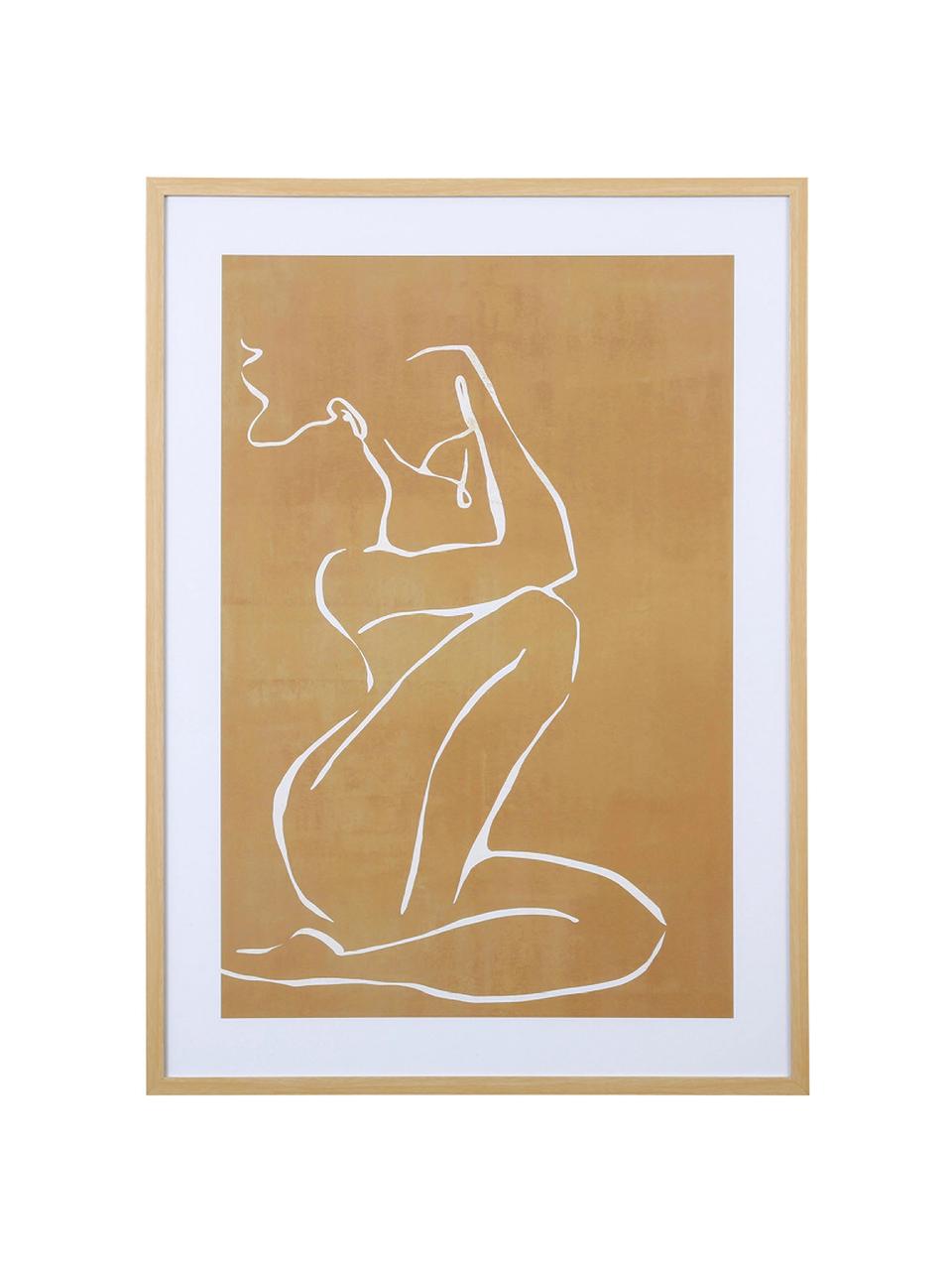 Impresión digital enmarcada Femme, Beige, An 52 x Al 72 cm