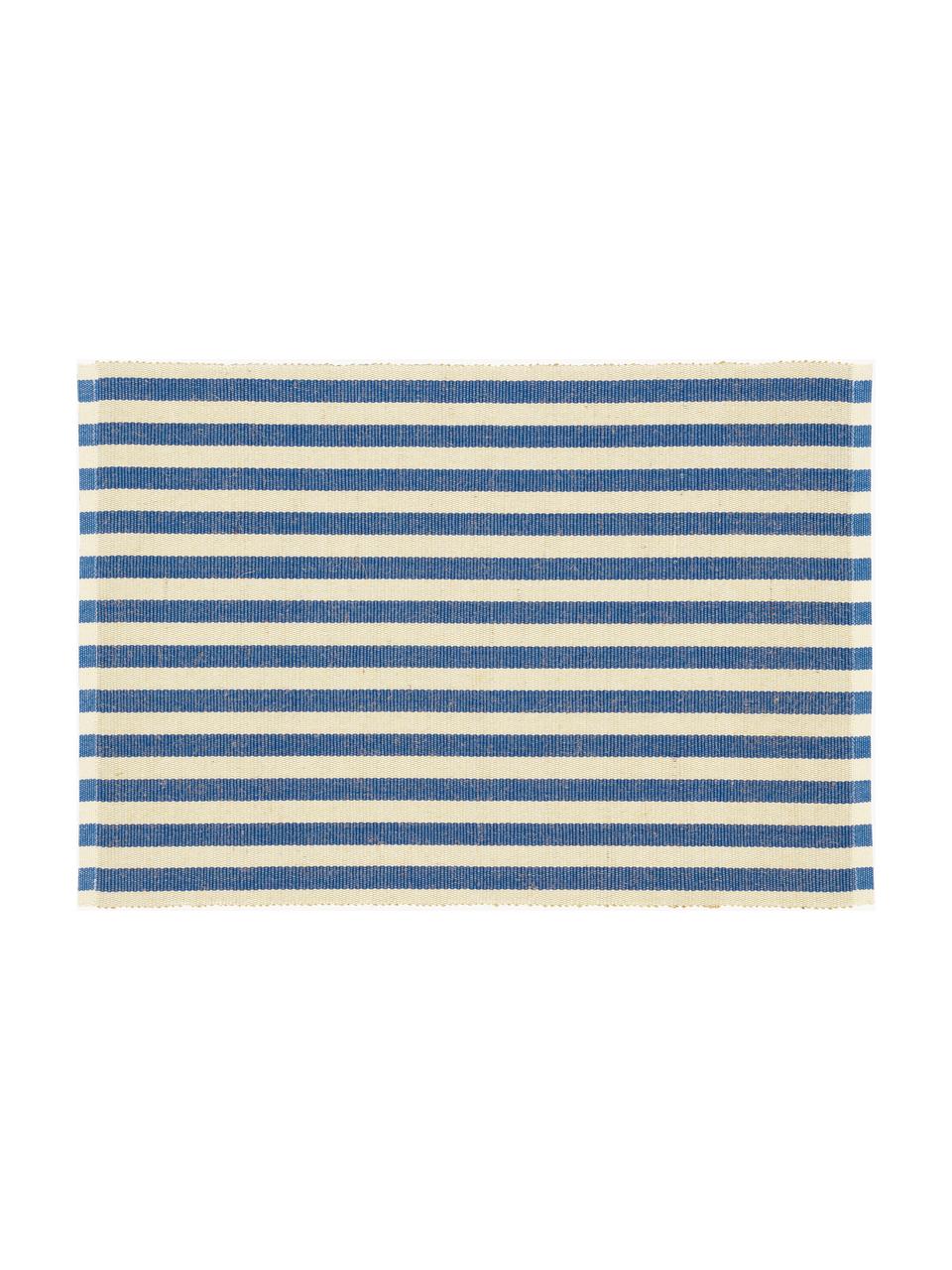 Podkładka Stiff, 2 szt., 50% bawełna, 50% juta, Niebieski, S 35 x D 50 cm
