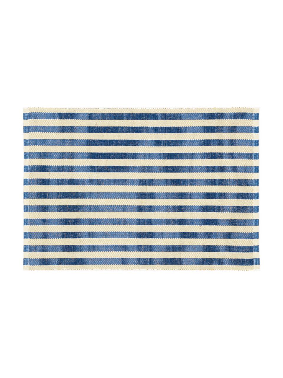 Podkładka Stiff, 2 szt., 50% bawełna, 50% juta, Niebieski, S 35 x D 50 cm