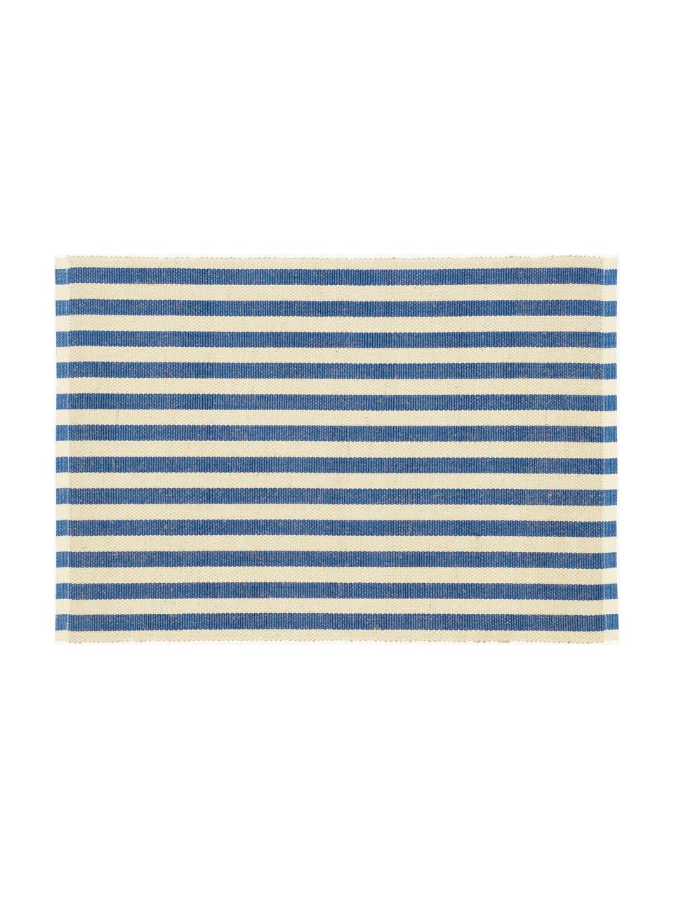 Sets de table Stiff, 2 pièces, 50 % coton, 50 % jute, Bleu, larg. 35 x long. 50 cm