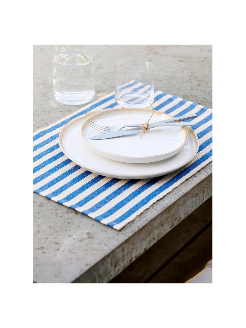 Sets de table Stiff, 2 pièces, 50 % coton, 50 % jute, Bleu, larg. 35 x long. 50 cm