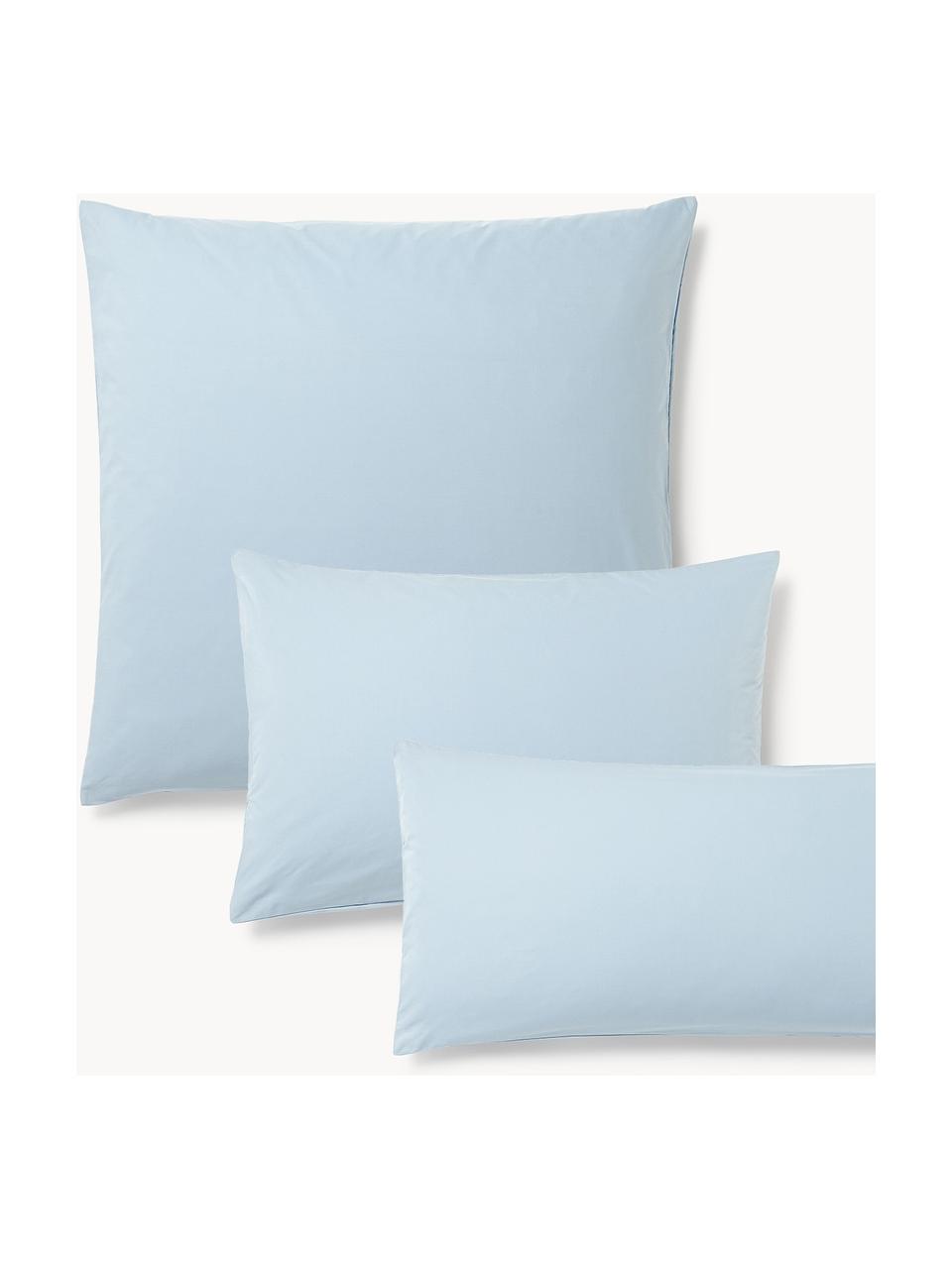 Funda de almohada de percal Elsie, Azul claro, An 45 x L 110 cm