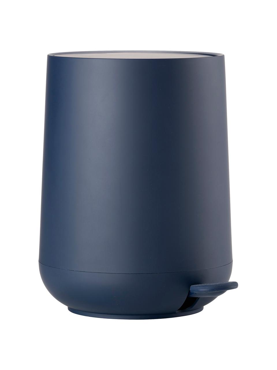 Papelera con tapadera cierre suave Nova, Plástico ABS, Azul real, 5 L