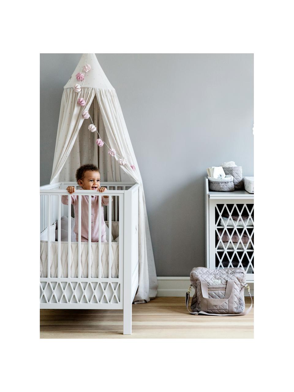 Baby-Bett Harlequin in Weiß, Kiefernholz, Mitteldichte Holzfaserplatte (MDF), lackiert mit VOC-freier Farbe, Weiß, B 72 x L 132 cm