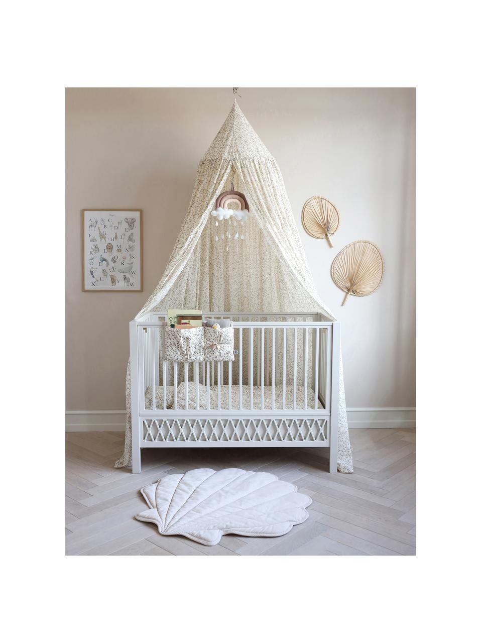 Höhenverstellbares Baby-Bett Harlequin, 60 x 120 cm, Kiefernholz, Mitteldichte Holzfaserplatte (MDF), lackiert mit VOC-freier Farbe und FSC-zertifiziert, Kiefernholz, weiss lackiert, B 60 x L 120 cm