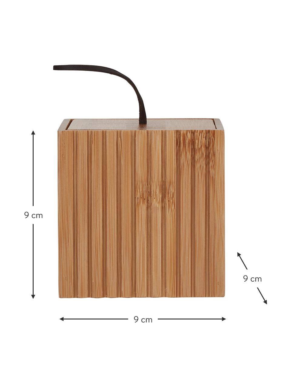Aufbewahrungsbox Island aus Bambus, Holz, Braun, Schwarz, B 9 x H 9 cm
