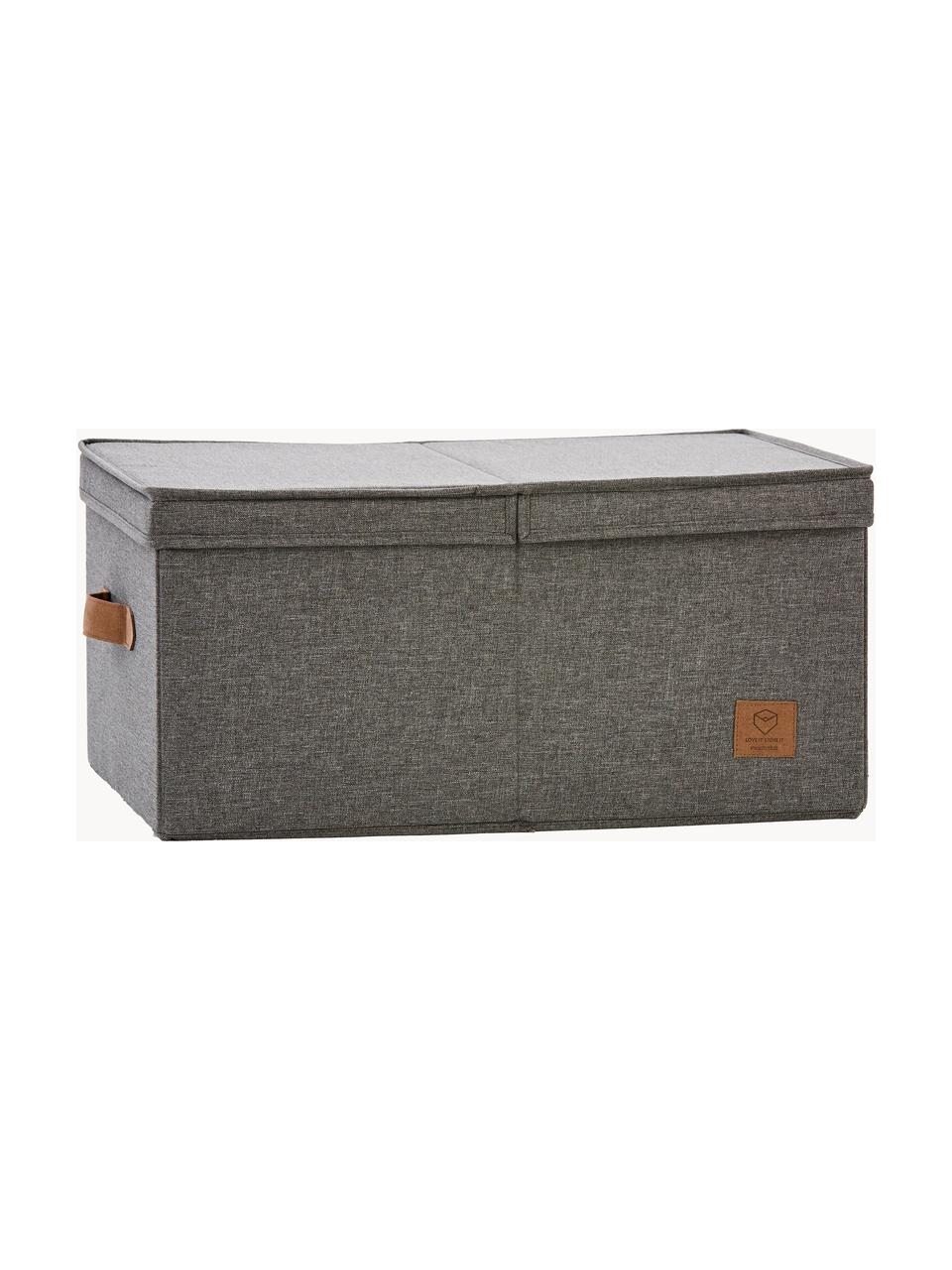 Aufbewahrungsbox Premium, Dunkelgrau, Braun, B 33 x T 50 cm