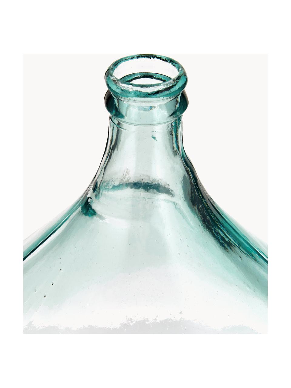 Bodenvase Drop aus recyceltem Glas, H 56 cm, Recyceltes Glas, Hellblau, Ø 40 x H 56 cm