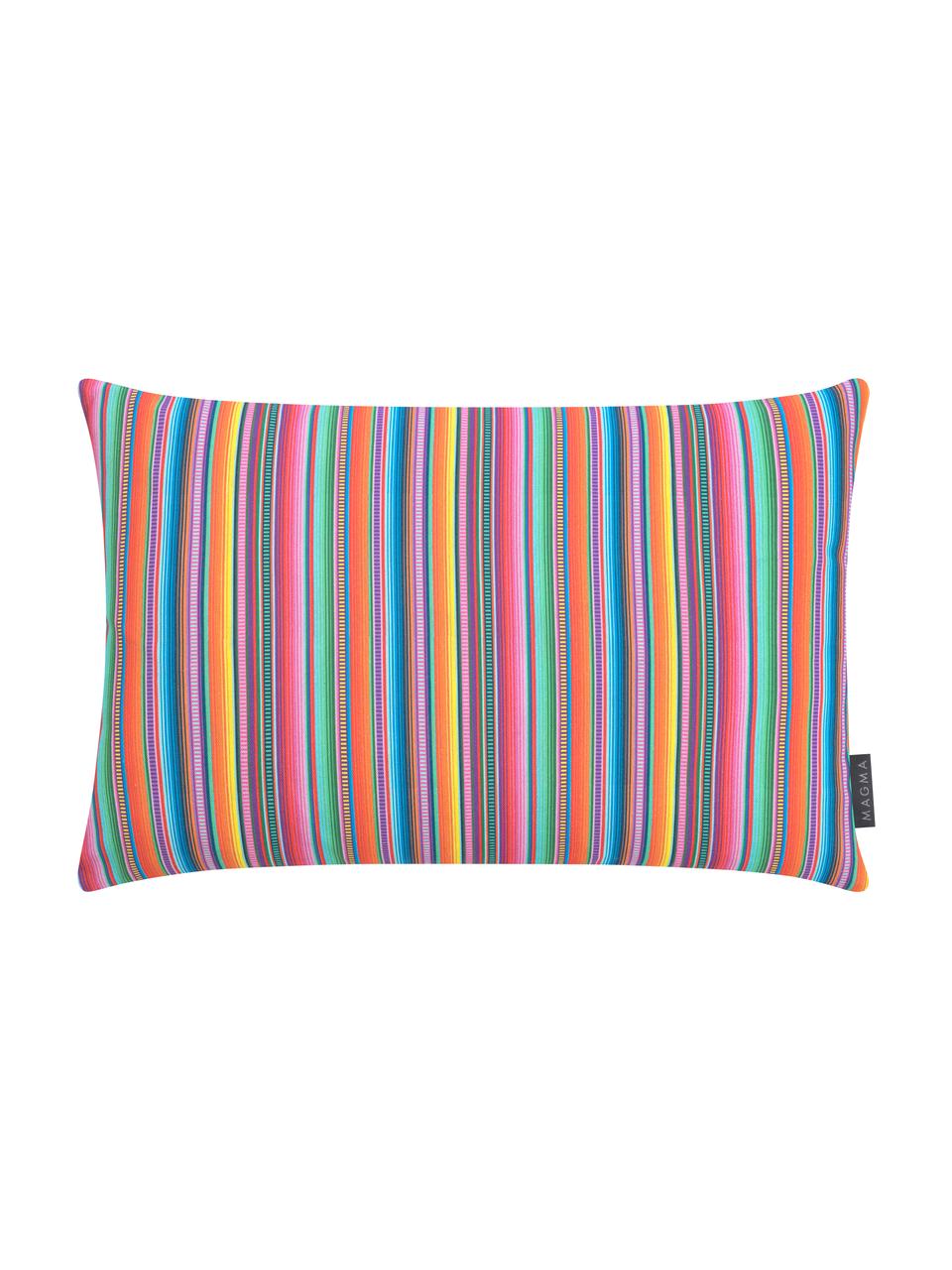 Federa arredo a strisce multicolori Mariachi, Tessuto: mezzo panama, Multicolore, Larg. 40 x Lung. 60 cm