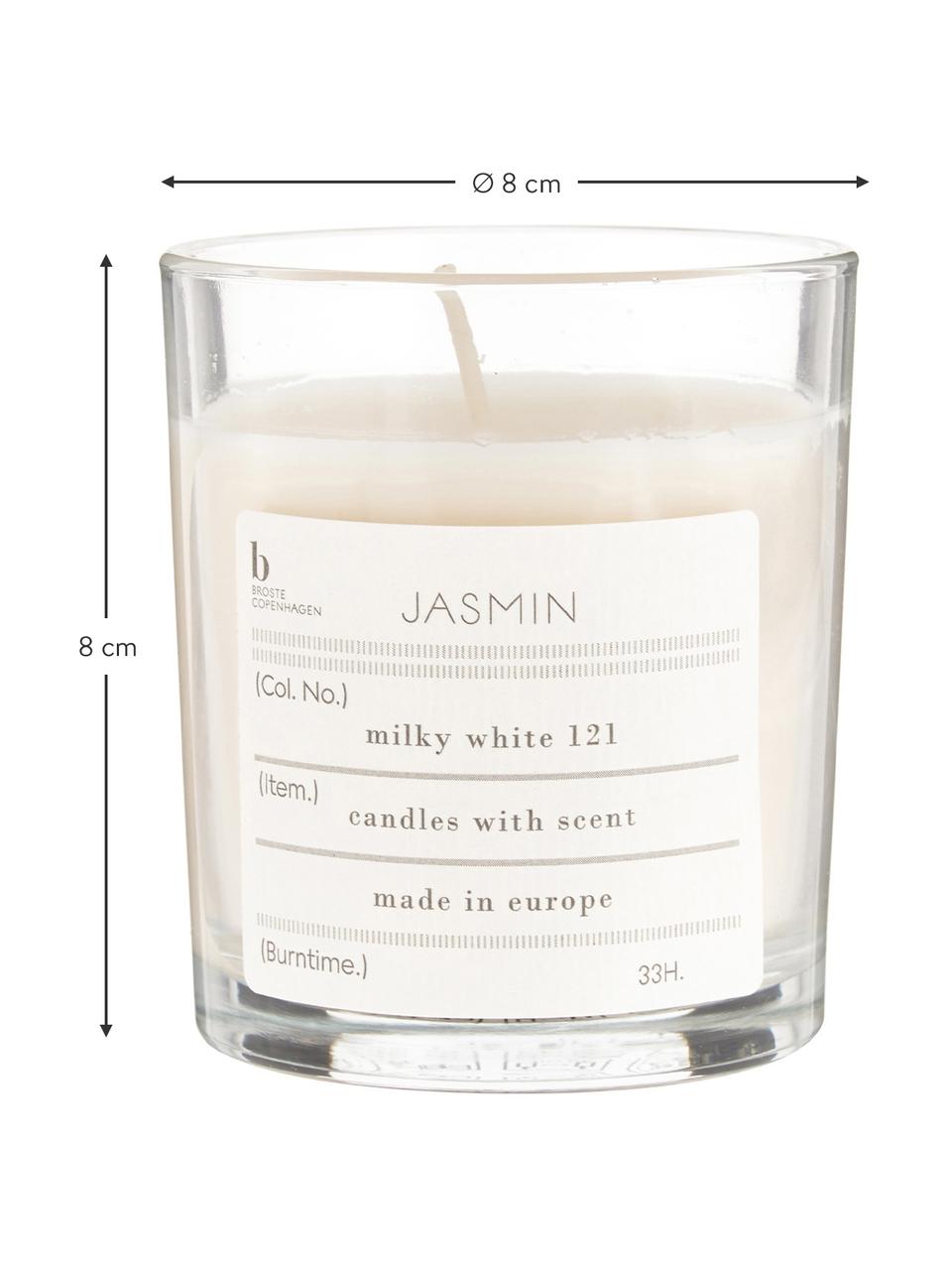 Duftkerze Isabella (Jasmin), Natürliches Sojawachs, Glas, Jasmin, Ø 8 x H 8 cm