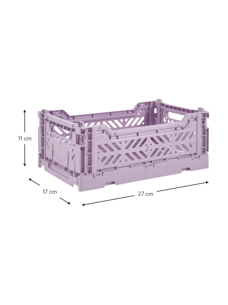 Petite caisse de rangement pliable Orchid, Plastique, Lilas, larg. 27 x haut. 11 cm