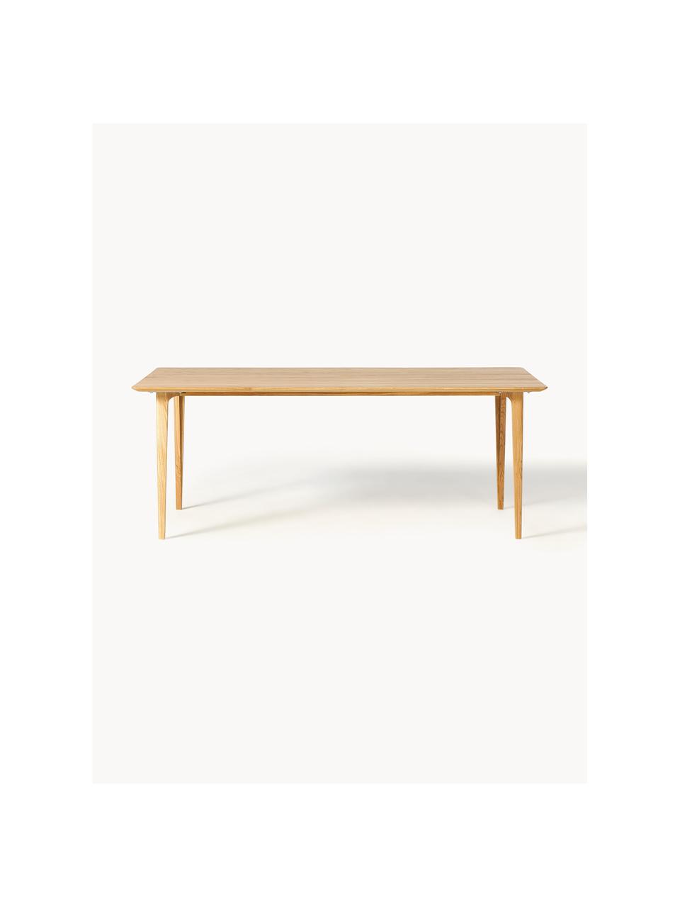 Mesa de comedor de madera de roble maciza Archie, tamaños diferentes, Madera de roble maciza aceitada con certificación FSC, Madera de roble aceitada, An 180 x F 90 cm