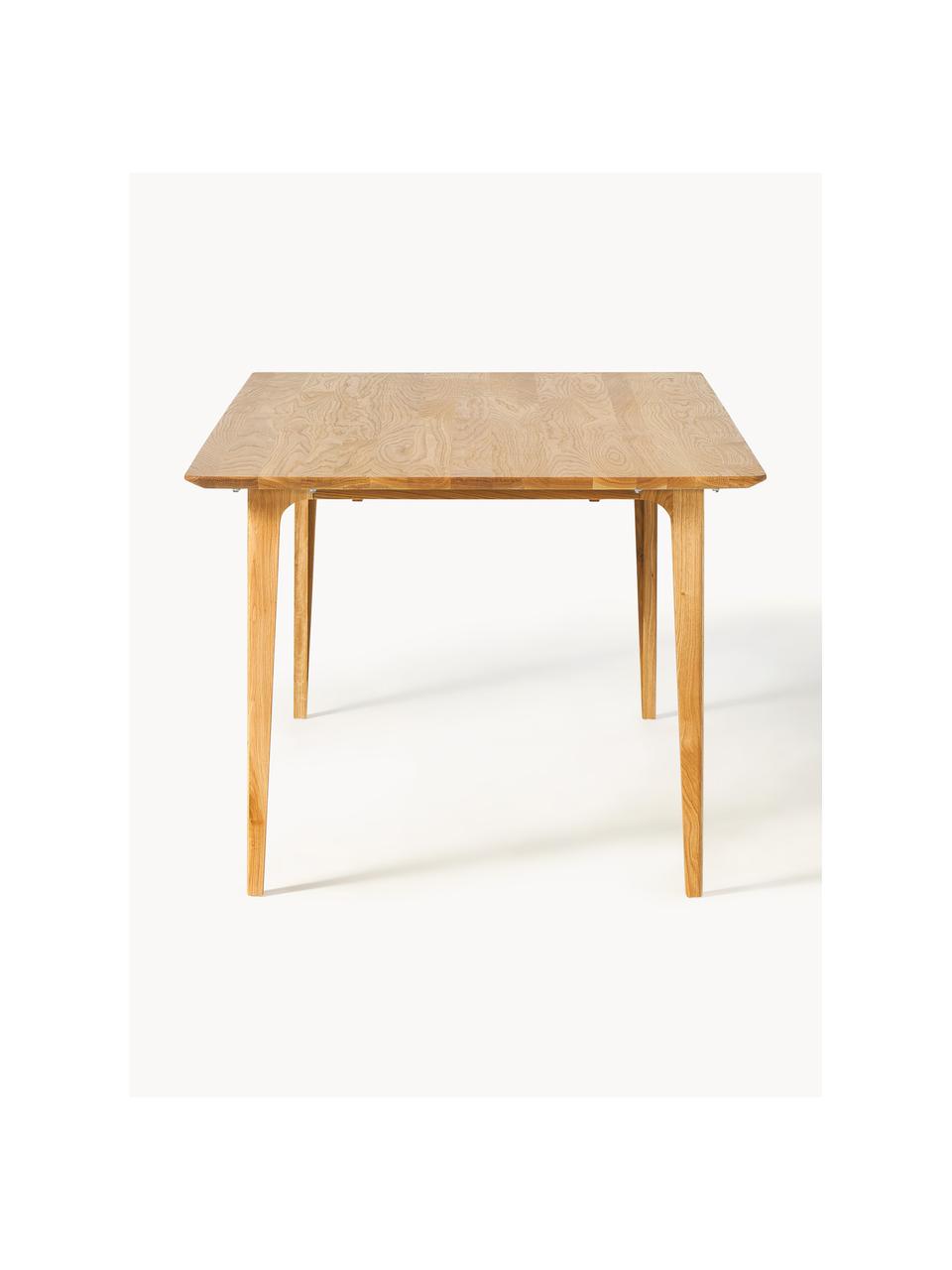 Mesa de comedor de madera de roble maciza Archie, tamaños diferentes, Madera de roble maciza aceitada con certificación FSC, Madera de roble aceitada, An 180 x F 90 cm