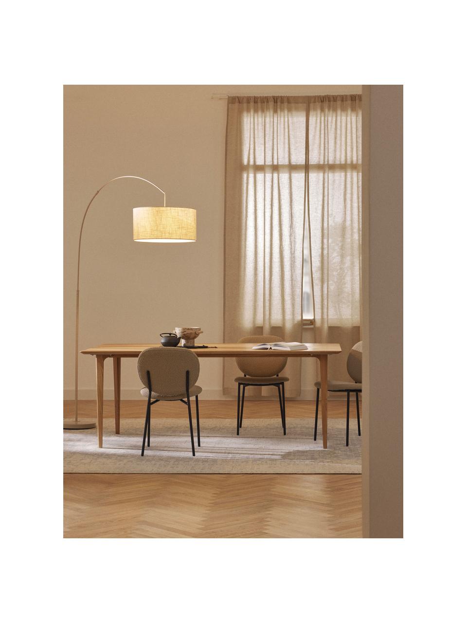 Mesa de comedor de madera de roble maciza Archie, tamaños diferentes, Madera de roble maciza aceitada con certificación FSC, Madera de roble aceitada, An 180 x F 90 cm