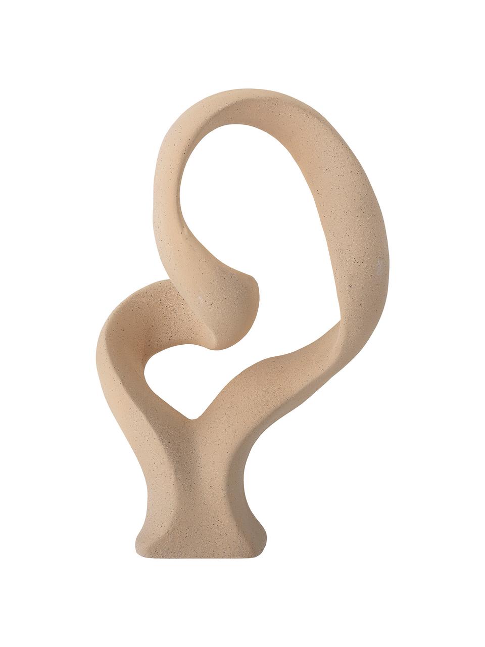 Groot decoratief object Flauna, Keramiek, Beige, B 25 x H 46 cm
