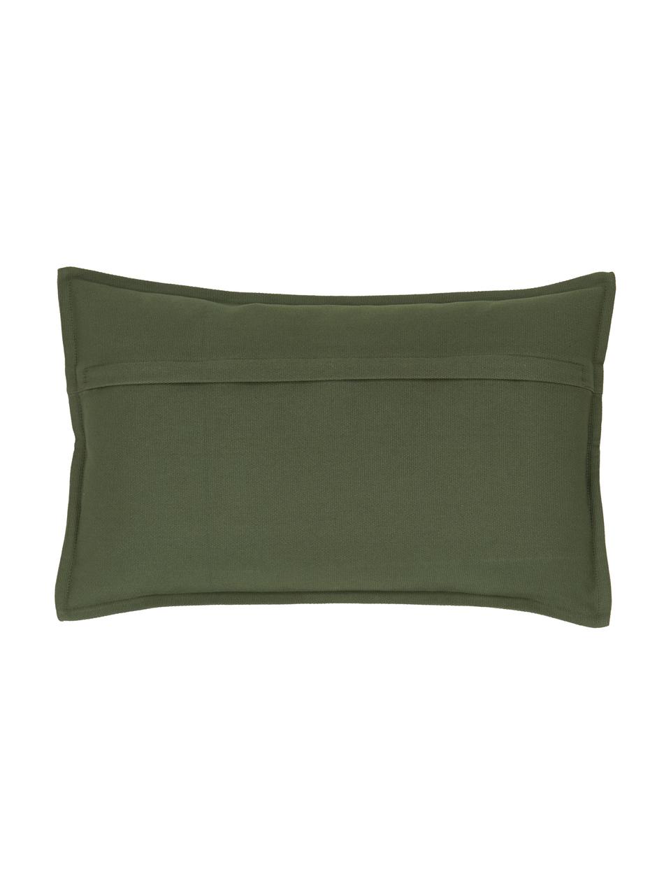 Funda de cojín de algodón Mads, 100% algodón, Verde, An 30 x L 50 cm