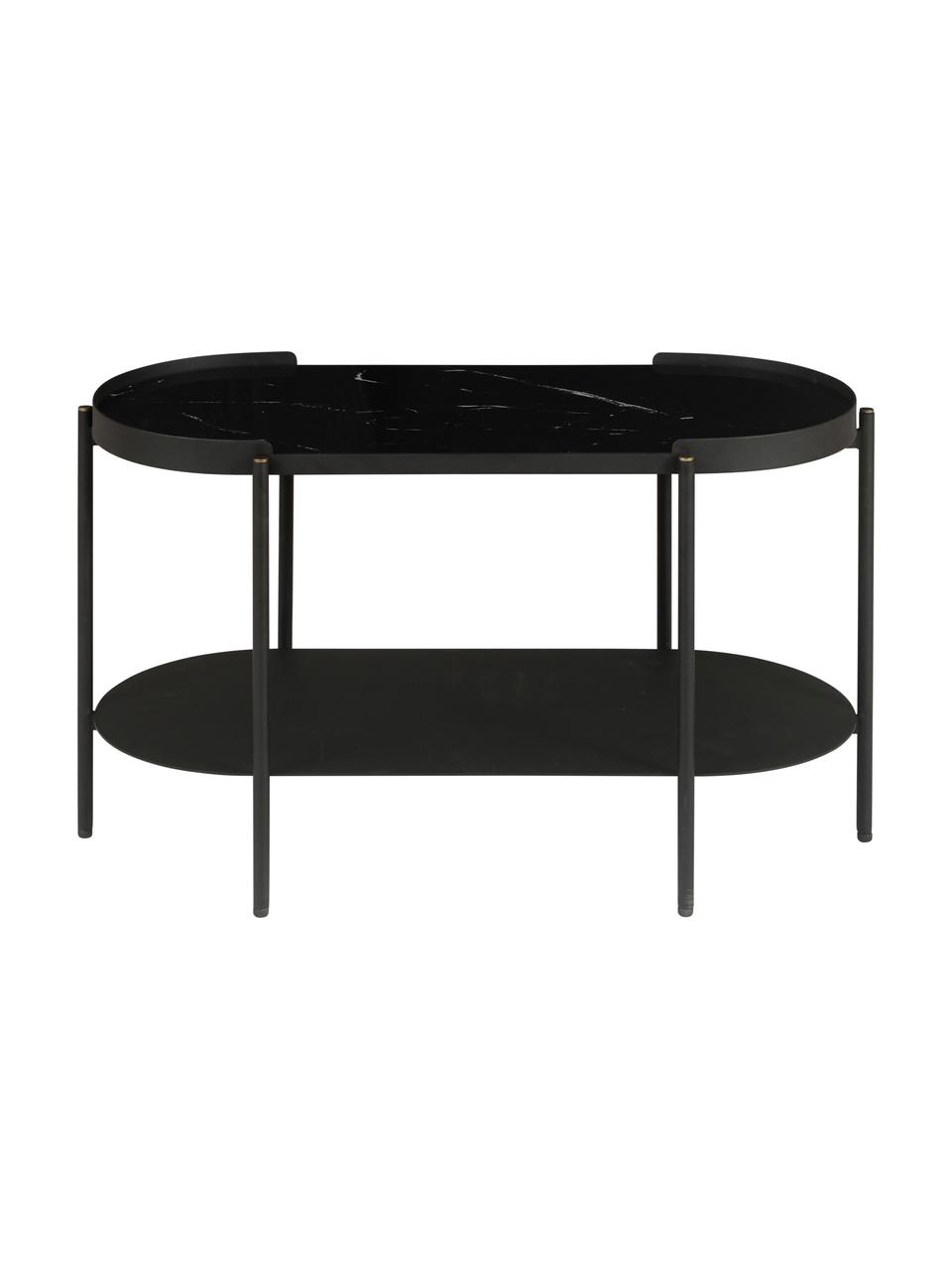 Table basse noire marbrée Complice, Noir