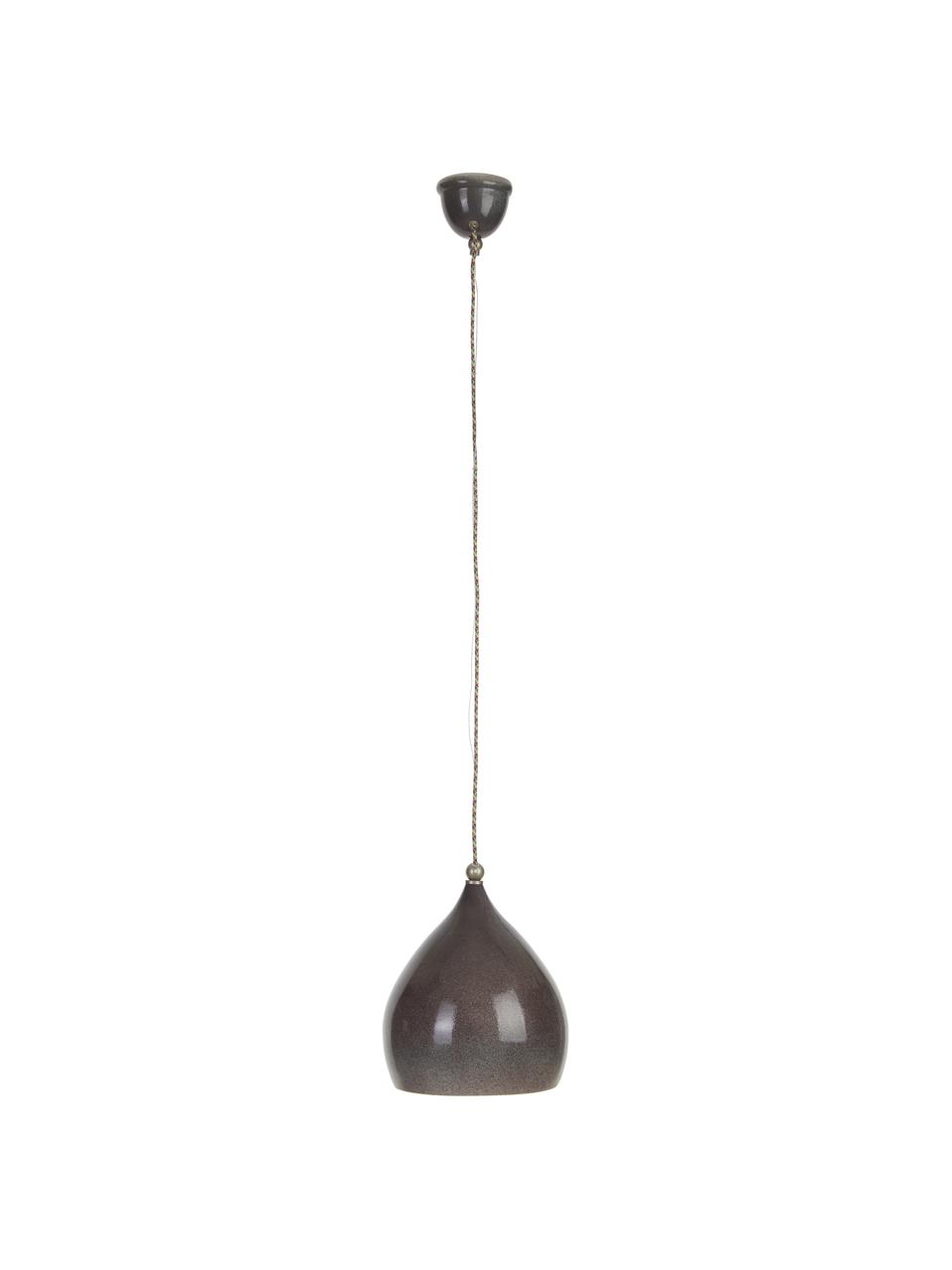 Lampa wisząca z ceramiki Vague, Szary, Ø 26 x W 29 cm