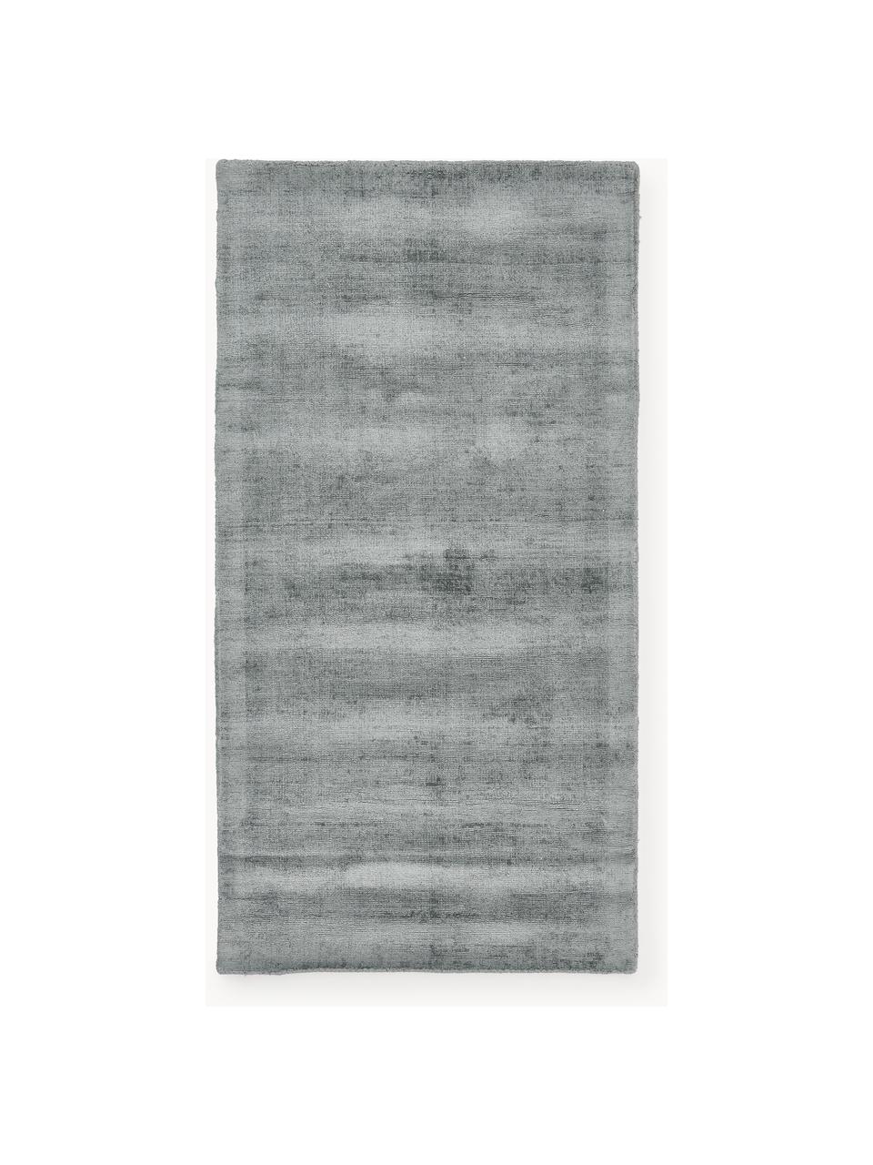 Tappeto in viscosa tessuto a mano Jane, Retro: 100% cotone Il materiale , Azzurro, Larg. 200 x Lung. 300 cm (taglia L)