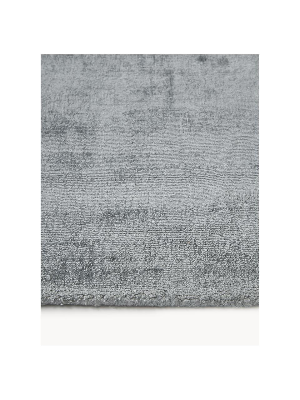 Tappeto in viscosa tessuto a mano Jane, Retro: 100% cotone Il materiale , Azzurro, Larg. 200 x Lung. 300 cm (taglia L)
