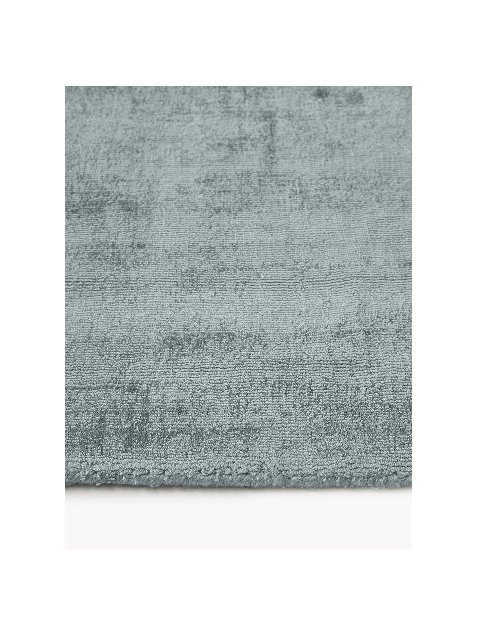 Tappeto in viscosa fatto a mano Jane, Retro: 100% cotone Il materiale , Grigio blu, Larg. 200 x Lung. 300 cm (taglia L)