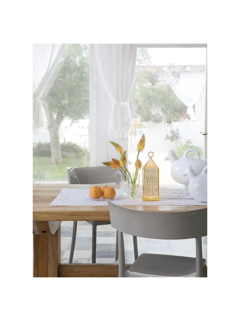 Lámpara de mesa recargable para exterior Lantern, portátil, Plástico, Dorado, An 10 x Al 31 cm