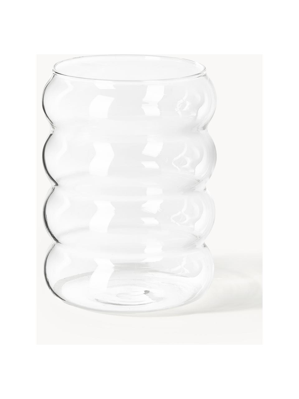 Súprava karafy na vodu s pohármi Bubbly, 5 dielov, Borosilikátové sklo, Priehľadná, Súprava s rôznymi veľkosťami