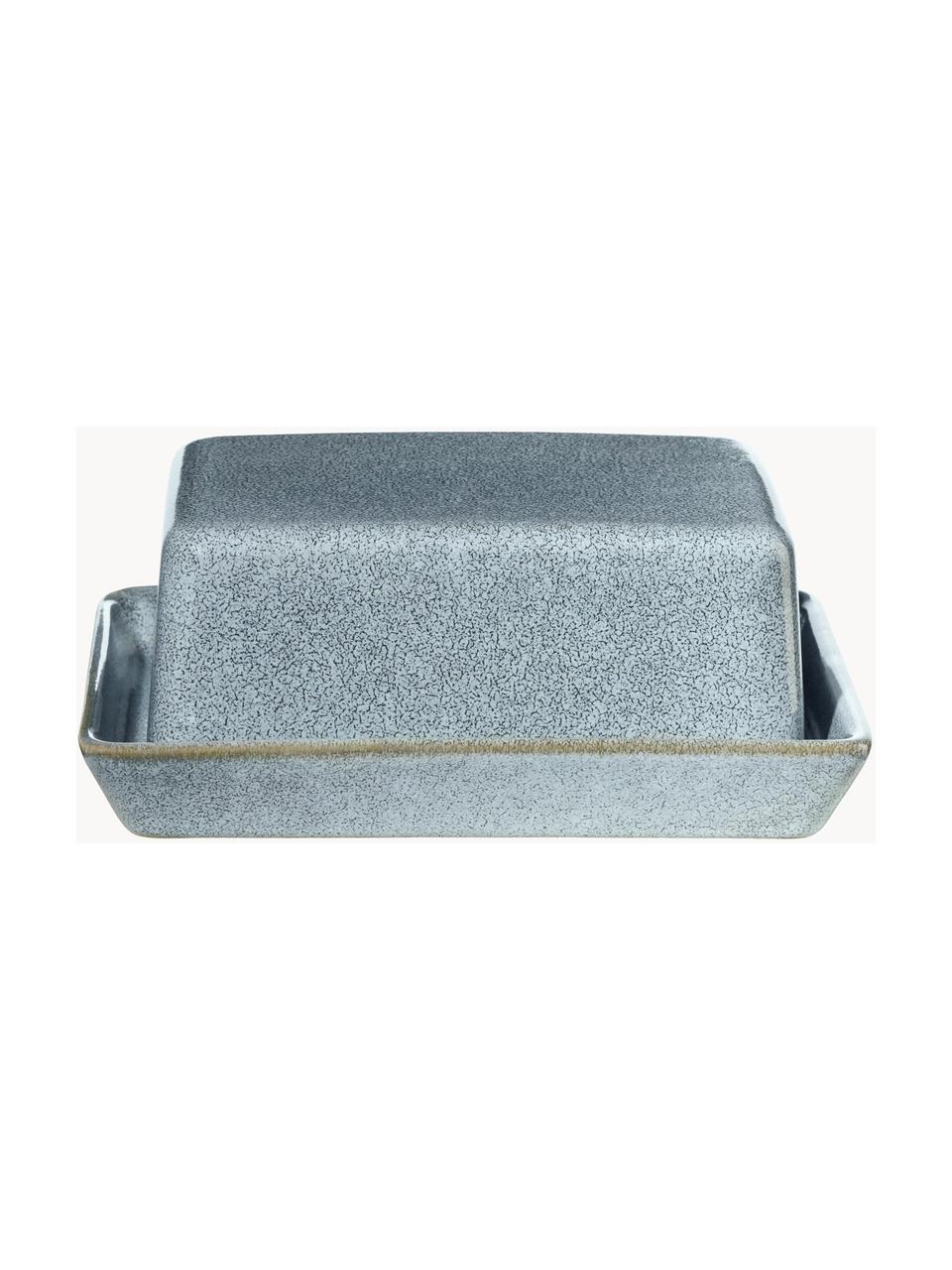 Burriera con smalto reattivo Saisons, Gres, Blu, Larg. 17 x Alt. 7 cm