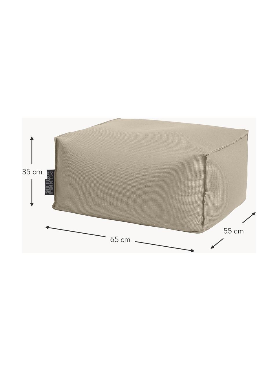 Outdoorvloerkussen Korfu, Bekleding: 100% polypropyleen, teflo, Beige, B 65 x H 35 cm