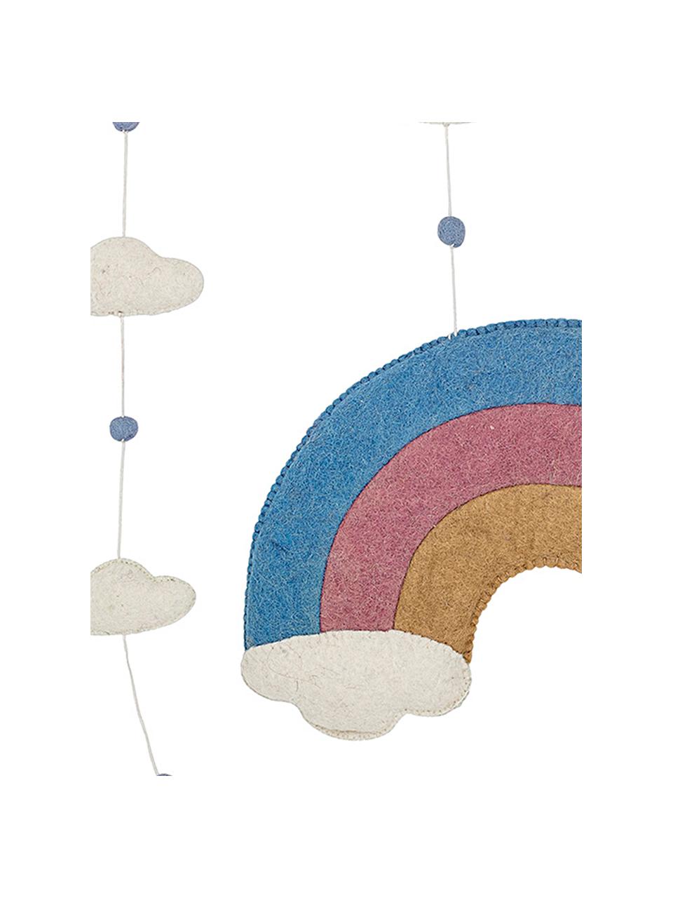 Babymobile Rainbow, Gestell: Holz, Bezug: Wollfilz, Mehrfarbig, B 57 x H 90 cm