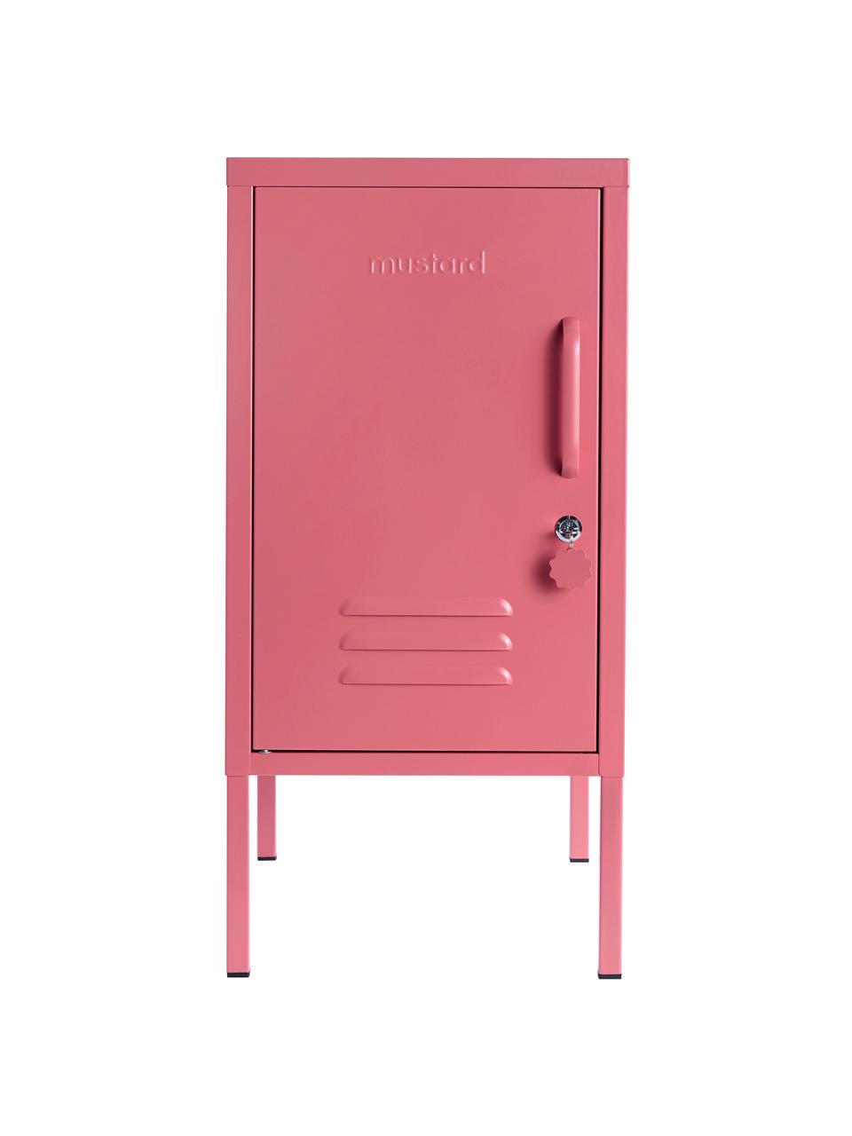 Szafka nocna z metalu The Shorty, Stal malowana proszkowo, Brudny różowy, S 35 x H 72 cm