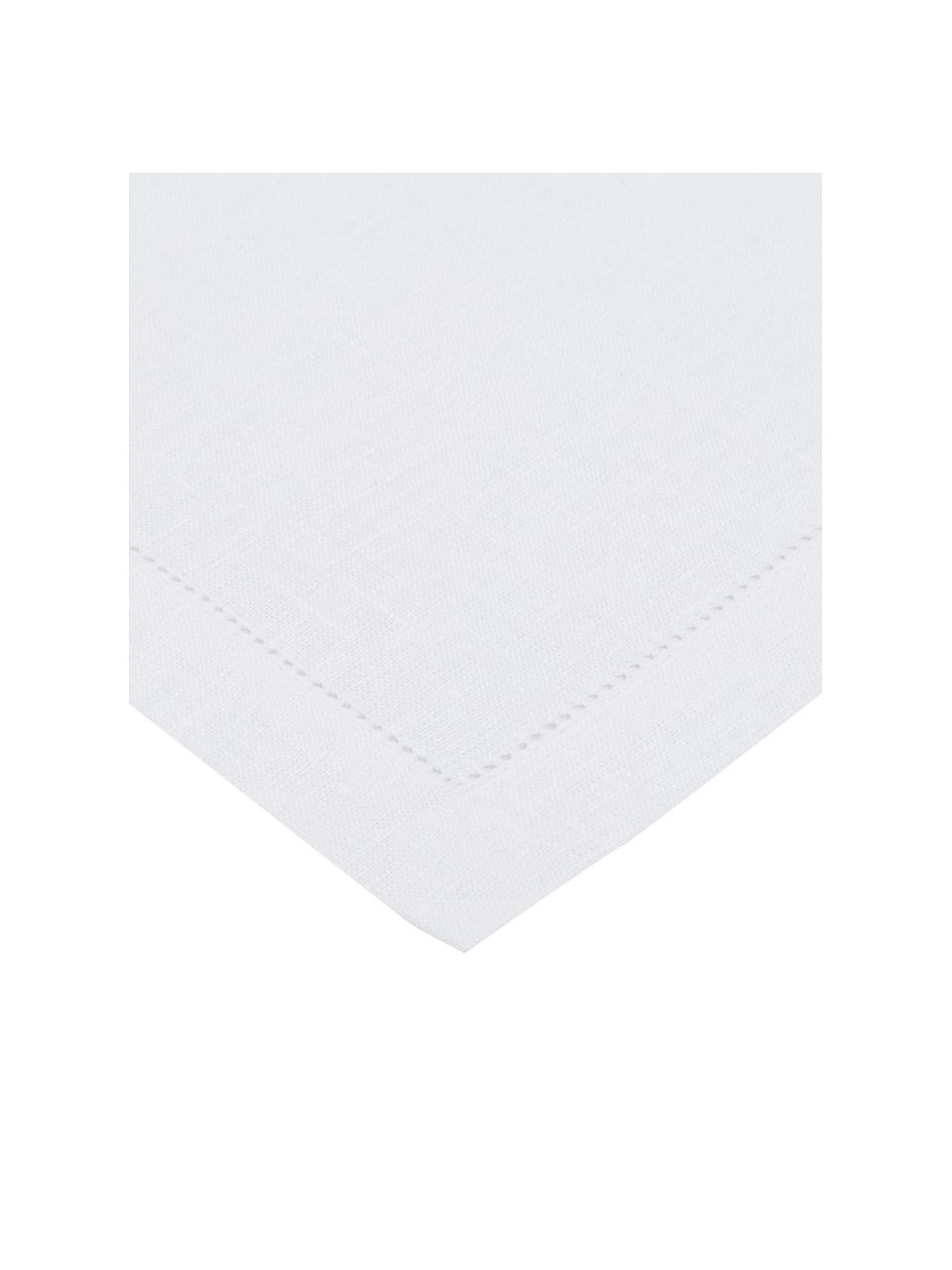 Sevilletas de lino Alanta, 6 uds., Blanco nieve, An 42 x L 42 cm