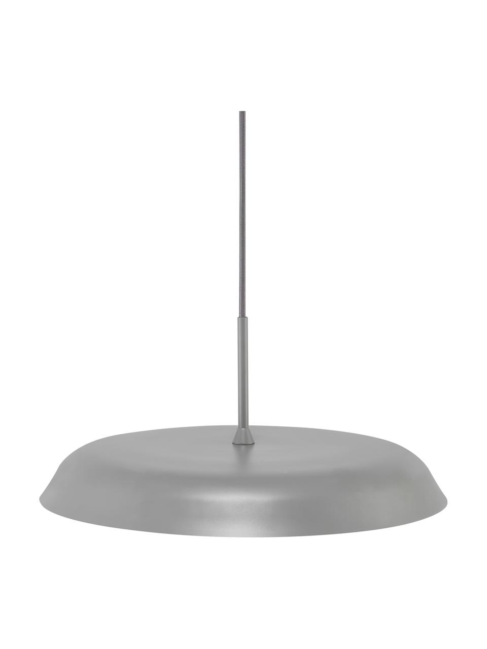 LED hanglamp Piso, Lampenkap: gecoat metaal, Diffuser: kunststof, Grijs, Ø 36 x H 17 cm