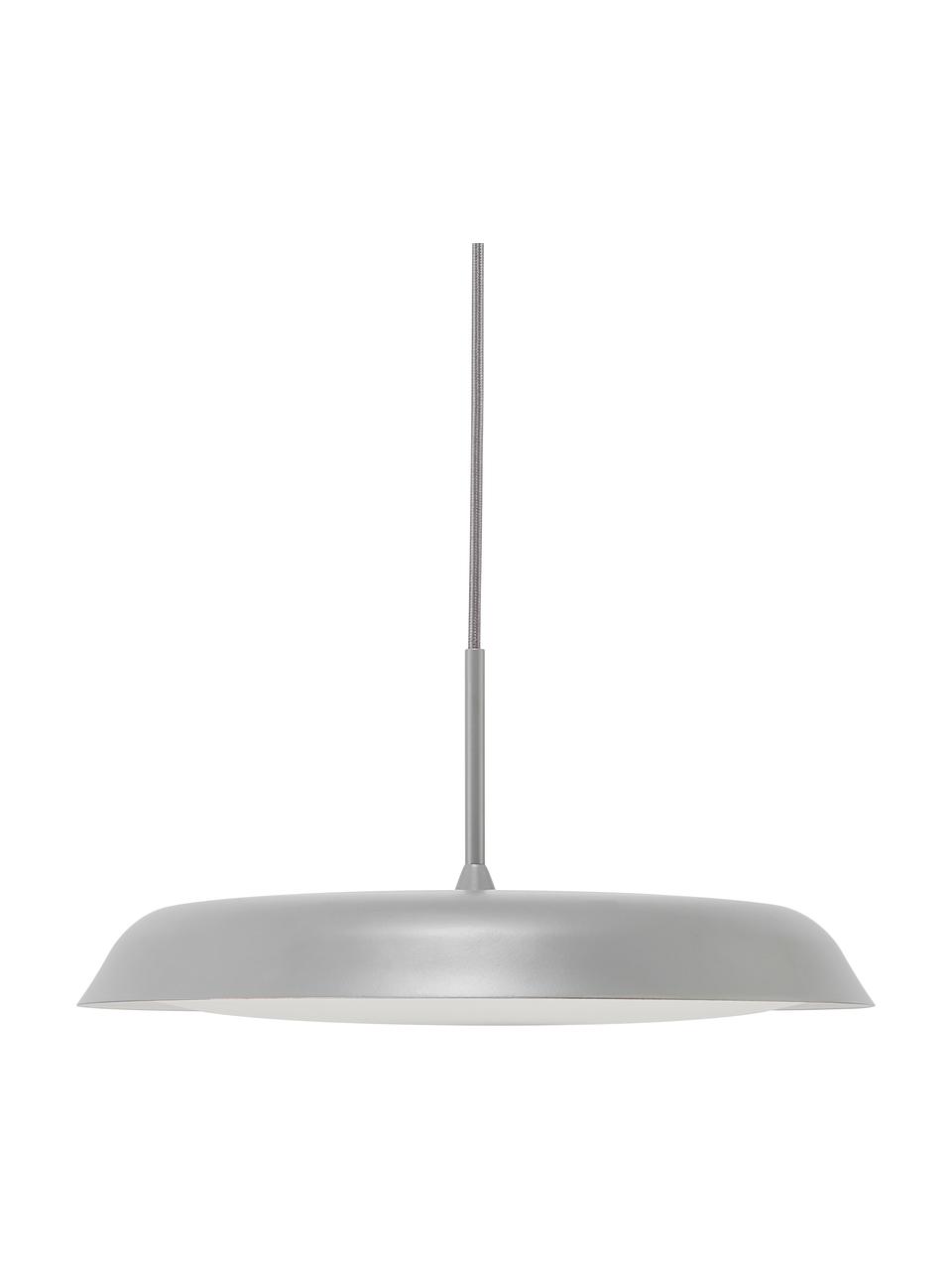 Lámpara de techo LED Piso, Pantalla: metal recubierto, Cable: cubierto en tela, Gris, Ø 36 x Al 17 cm