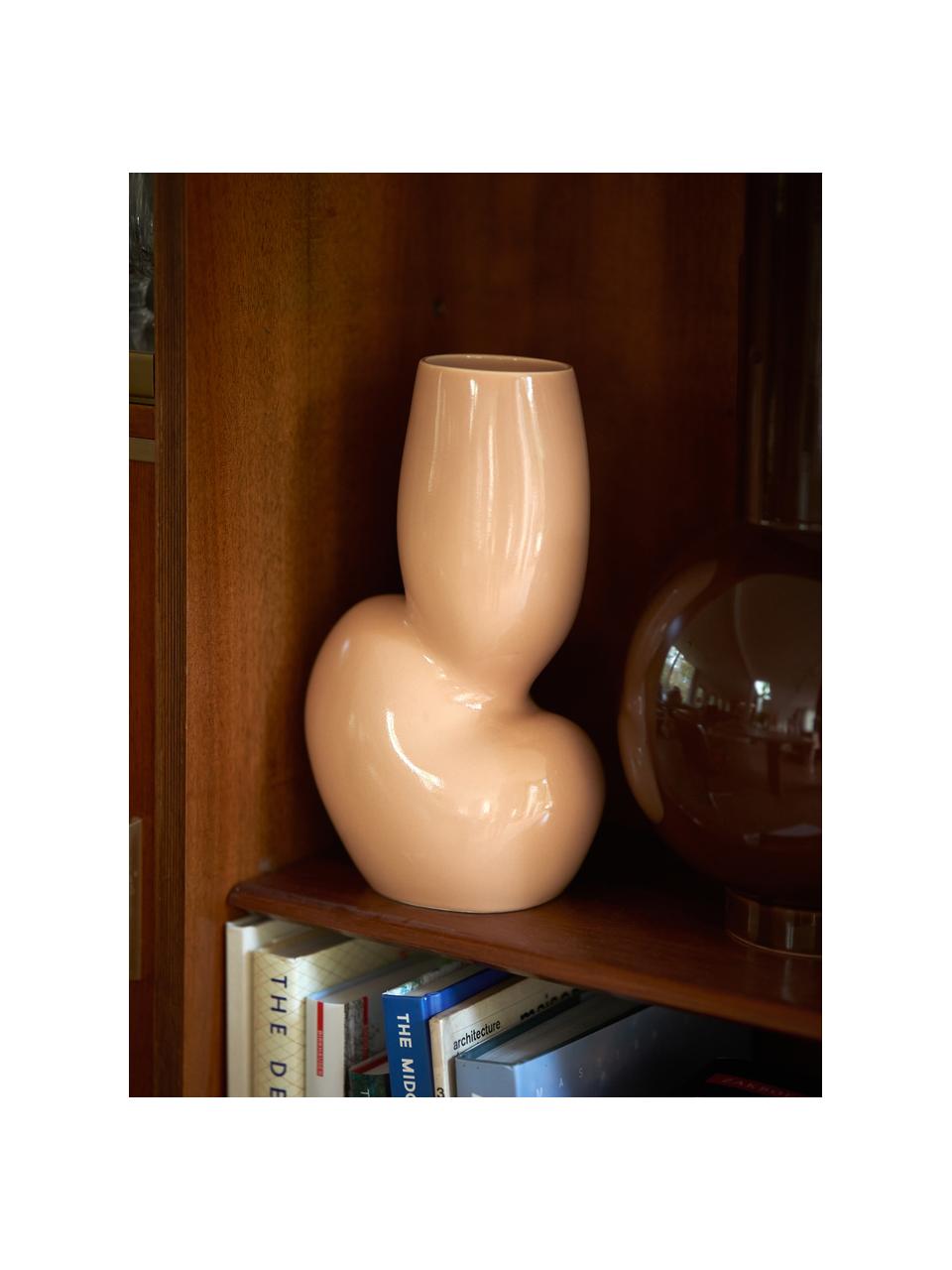 Kameninová váza Organic, Kamenina, Béžová, Š 17 cm, V 29 cm