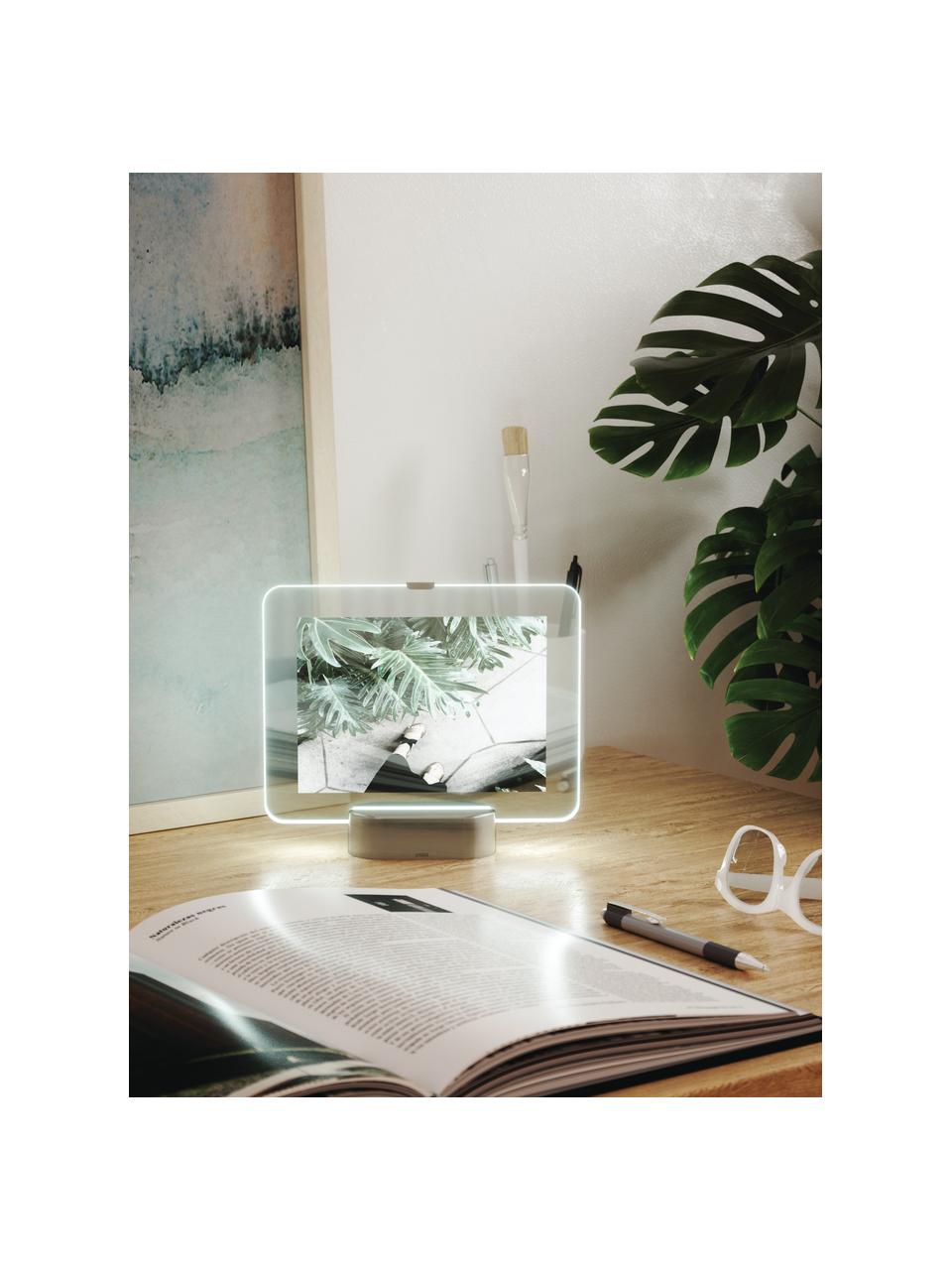 Cornice a LED Glo, Cornice: vetro, Color nichel, 13 x 18 cm