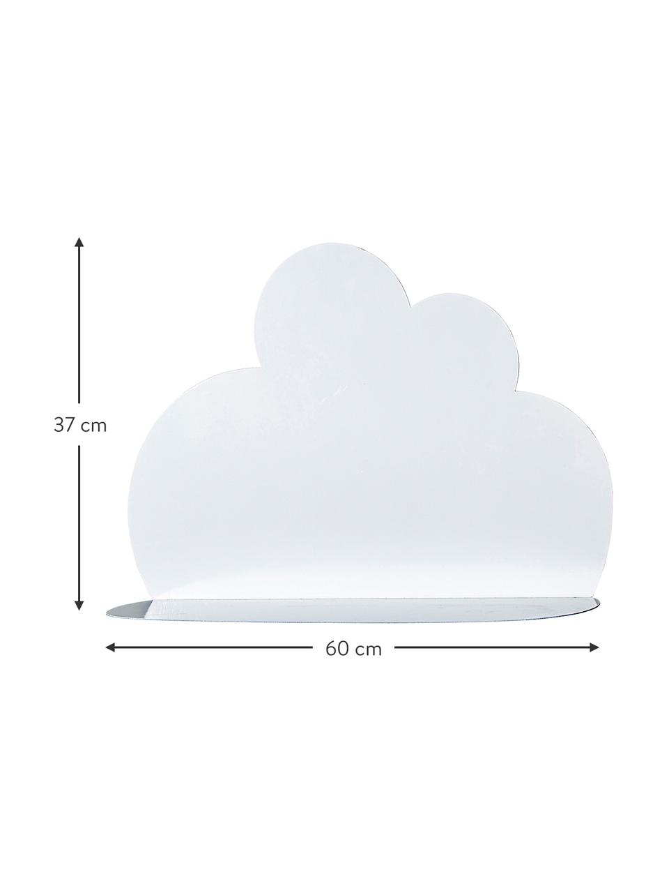 Wandregal Cloud, Metall, lackiert, Weiss, B 60 x H 37 cm