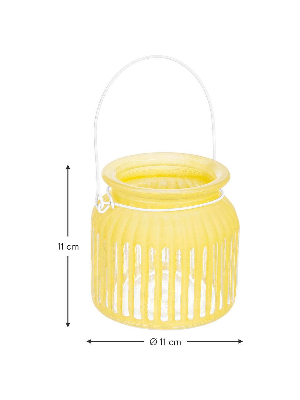 Teelichthalter Claire, Griff: Metall, beschichtet, Gelb, Ø 11 x H 11 cm