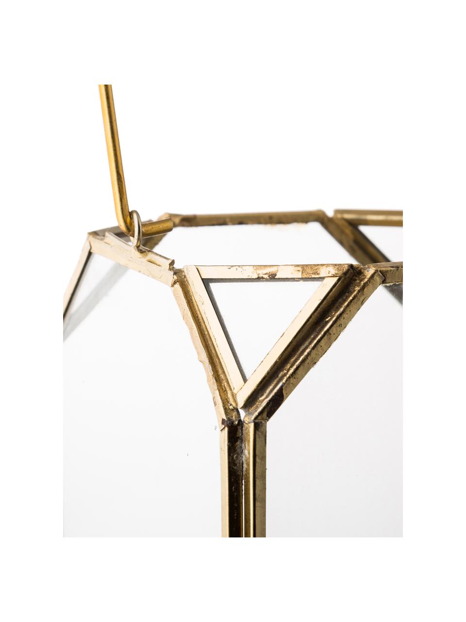 Lantaarn Ginny, Frame: gecoat metaal, Messingkleurig, B 11 cm x H 15 cm