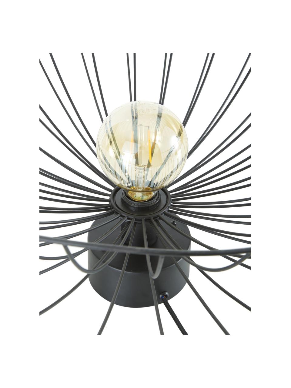 Veľká stropná/nástenná lampa Ray, Čierna, Ø 60 x V 20 cm