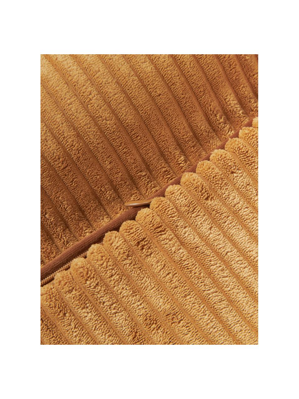 Housse de coussin en velours côtelé Kylen, Velours côtelé (90 % polyester, 10 % nylon)
 
Le matériau est certifié STANDARD 100 OEKO-TEX®, 21.HCN.84376, Orange, larg. 30 x long. 50 cm