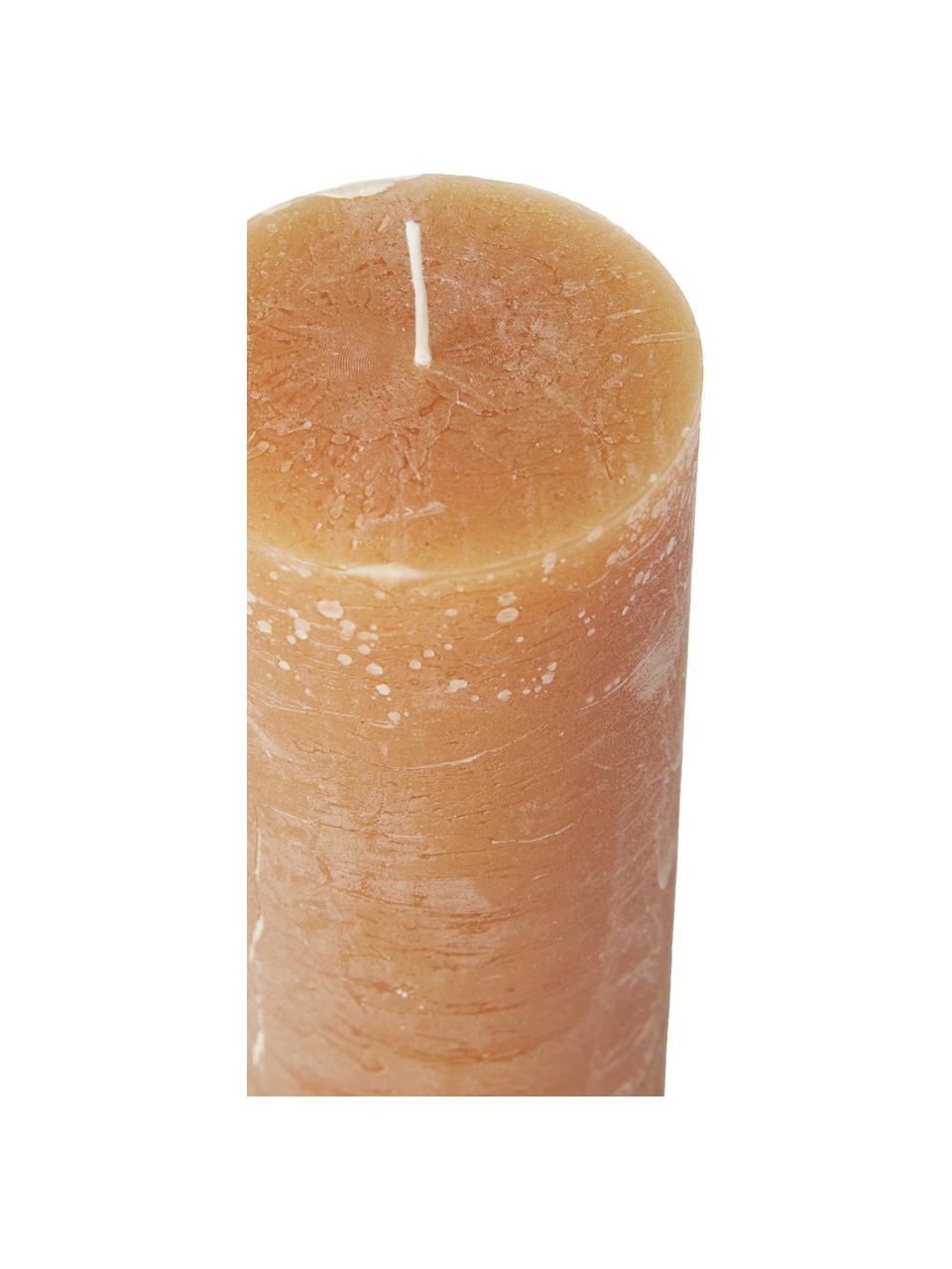 Ručně vyrobená svíčka Rustic, Parafín, Oranžová, Ø 7 cm, V 20 cm