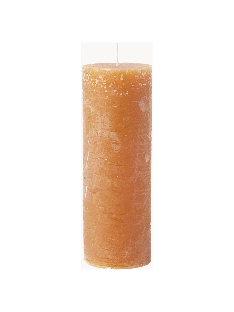 Ručně vyrobená svíčka Rustic, Parafín, Oranžová, Ø 7 cm, V 20 cm