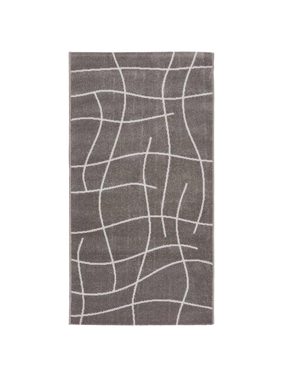 Vnitřní/venkovní koberec Lillyan, 100 % polypropylen, Tmavě šedá, krémová, Š 80 cm, D 150 cm (velikost XS)